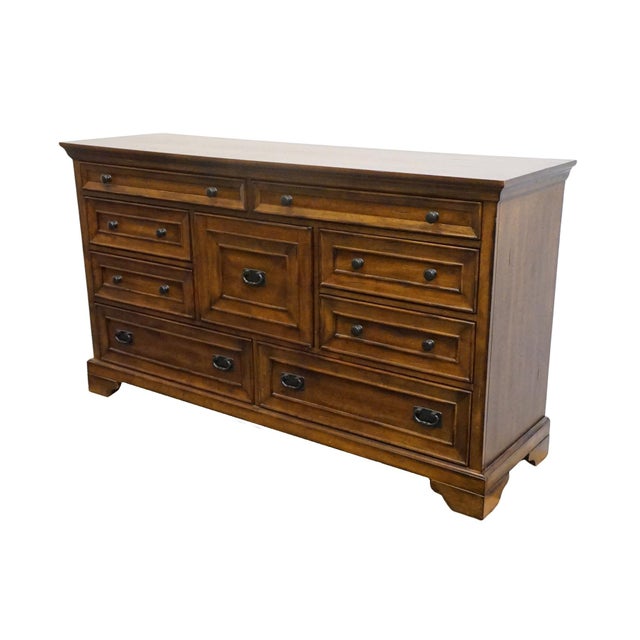 ASPENHOME White Oak Contemporary Modern Spanish Revival 68" Triple Door Dresser 38" High 68" Wide 20" Deep We specialize...