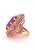 Bochic "Orient" Natural Amethyst & Peridot Cocktail Ring Set In 18K Gold&Silver For Sale - Image 4 of 18