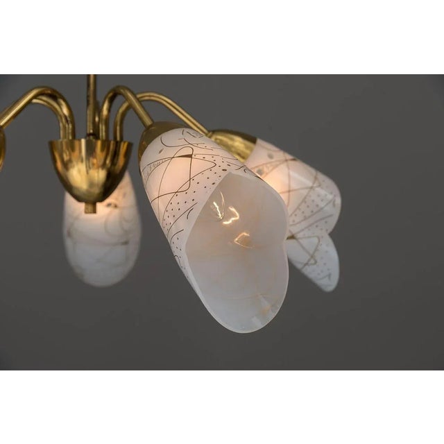 Metal Italian Chandelier, 1960s For Sale - Image 7 of 9