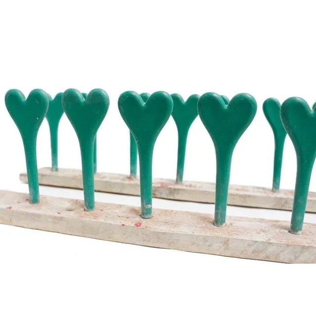 Aqua Green Heart Lollipop Size Strands For Sale - Image 4 of 10