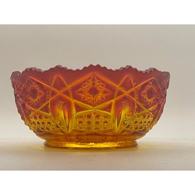 Mid 20th Century Mid 20th Century Amberina Glass Decorative Bowls-a Pair For Sale - Image 5 of 5