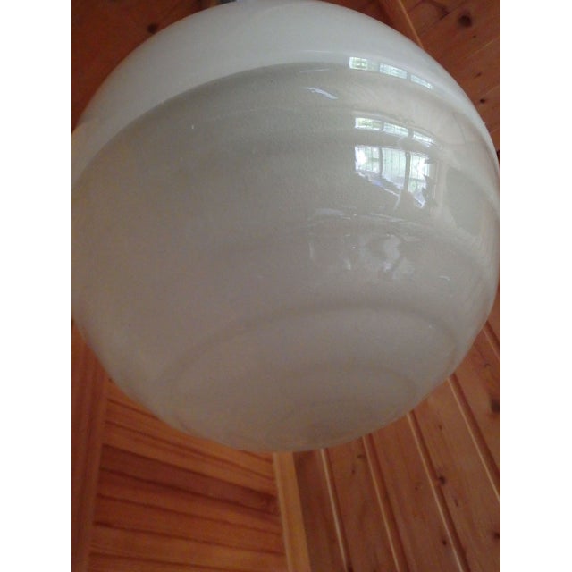 Bauhaus Pendant Lamp in Glass and Aluminum Rod, 1920s, in Very Good conditions. Designed 1920 to 1949 Up to 250V...