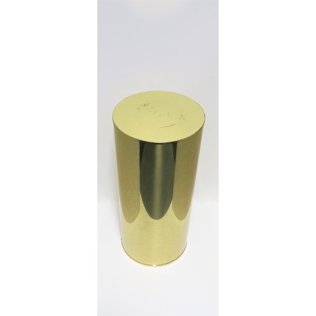 Brass Modern Brass Pedestal Column Stand Signed by Designer C. Jere For Sale - Image 8 of 12