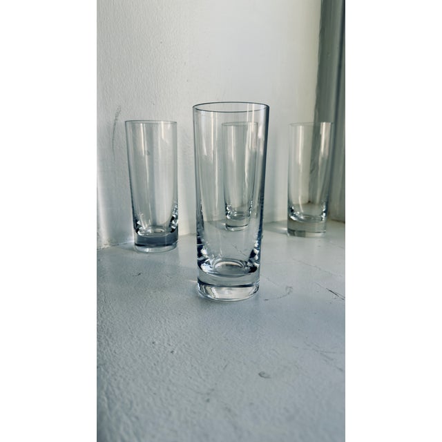 Mid-Century Modern Vintage, 1980s Scandinavian-Style Highball Glasses/Tumblers, Set of 4 For Sale - Image 3 of 8