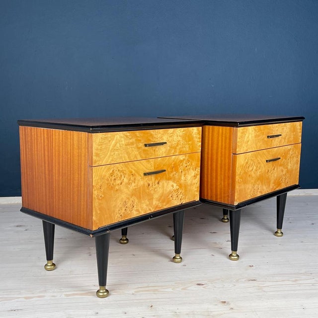 Mid-Century Bedside Tables, Former Yugoslavia, 1970s, Set of 2 For Sale - Image 4 of 14