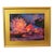 Beautiful Painting of Carnival or Circus Ferris Wheel Including the Antiqued Gold Wood Frame For Sale