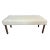Vintage White Upholstered Bench For Sale