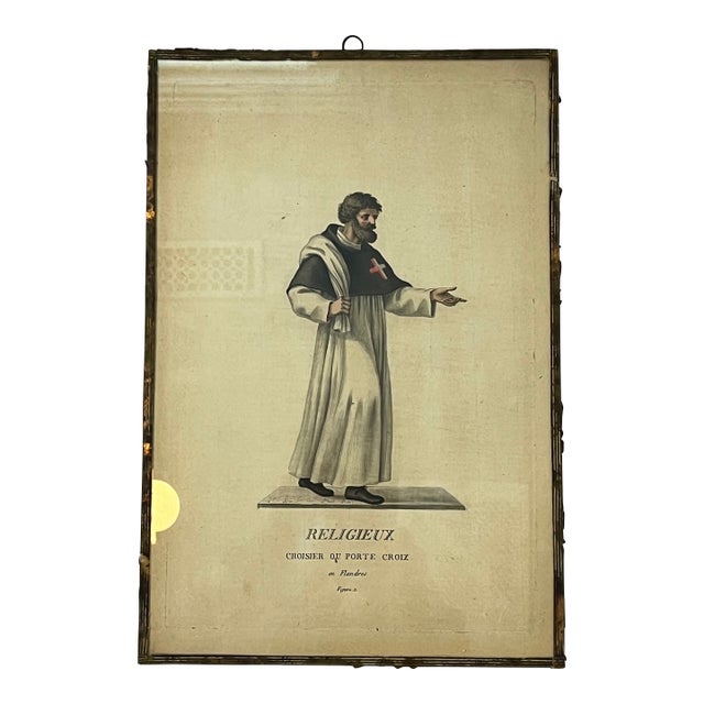 Hand Colored Plate of Religious Costumes Illustration, Published 1778, Paris For Sale