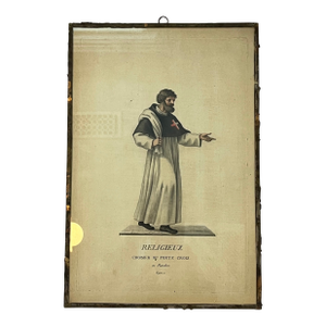 Hand Colored Plate of Religious Costumes Illustration, Published 1778, Paris