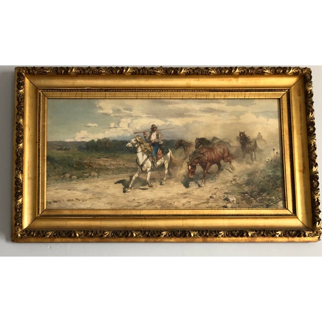 Original Watercolor Painting by Enrico Henri Coleman (1846-1911) For Sale - Image 10 of 10