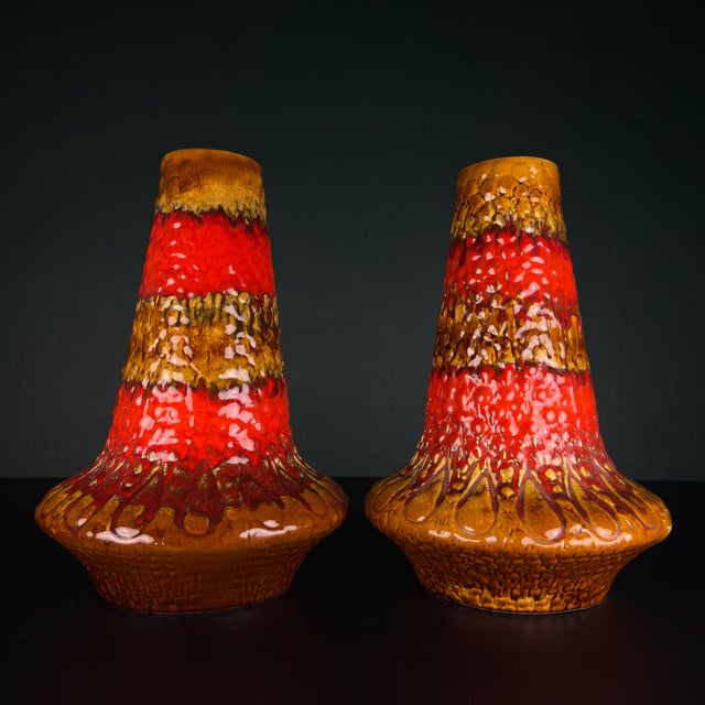 Brown Vintage Lava Ceramic Vase by Kil Liboje, Yugoslavia, 1960s For Sale - Image 8 of 15