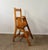Oak Wooden Library Ladder and Chair, Netherlands, 1930s For Sale - Image 4 of 10