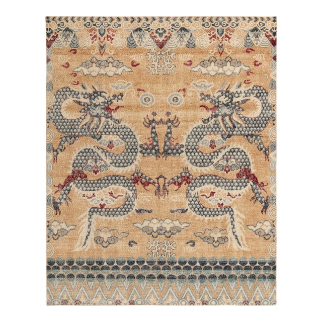 Rug & Kilim’s Double Dragon Rug, 8x10 For Sale