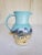 Blue 1980s Studio Pottery Blue Ceramic Stoneware Pitcher For Sale - Image 8 of 8