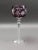 Late 20th Century Ajka Marsala Purple Cut to Clear Crystal Hock Wine Goblet Glasses- Set of 6 For Sale - Image 4 of 8