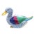 Vintage MCM Herend Porcelain Blue Fishnet Mallard Duck Figurine For Sale