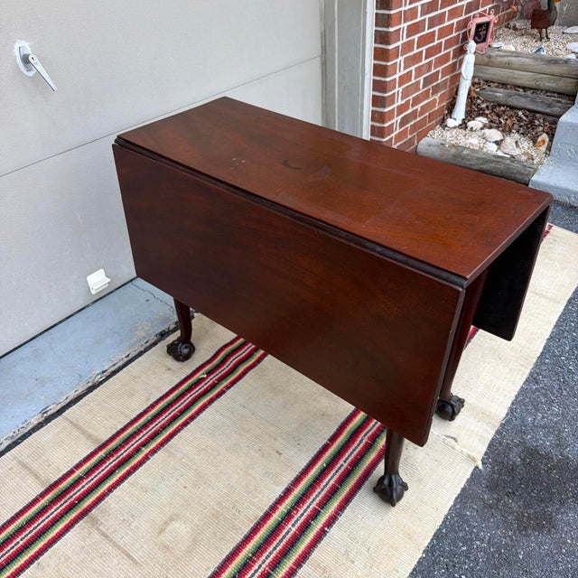 Late 18th Century Antique English George III Mahogany Drop-Leaf Side Table, Circa 1760-1780 For Sale - Image 5 of 18