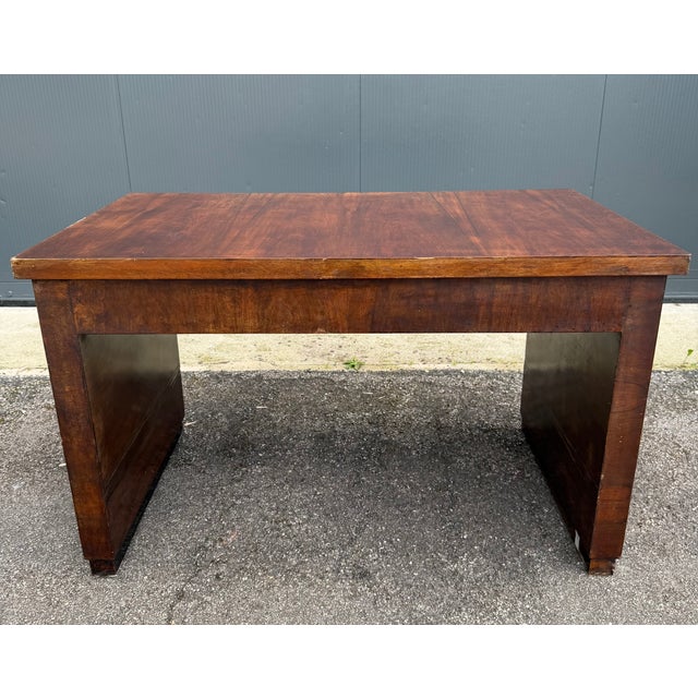 Vintage Walnut Burl Desk, 1930s For Sale - Image 3 of 7