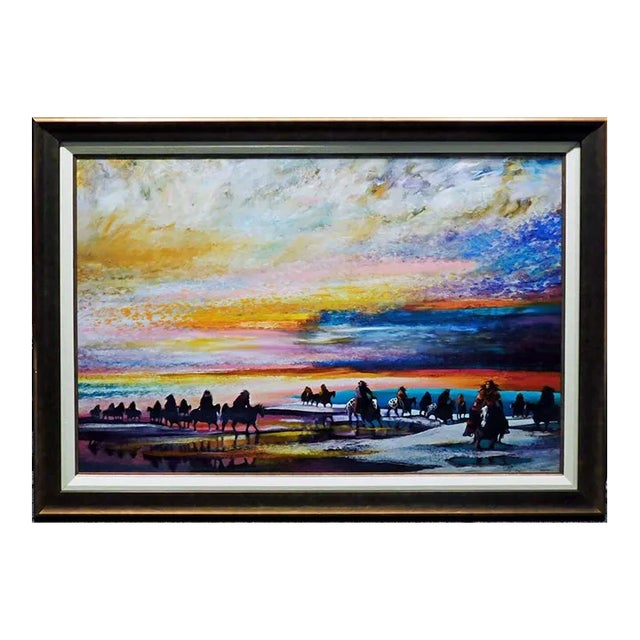 Earl Biss Untitled #4 Giclee on Canvas with Custom Frame For Sale