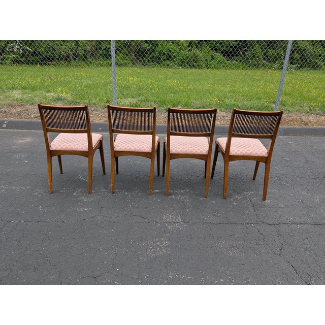 Drexel 1950s Attributed Drexel Dining Chairs John Van Koert Dateline Collection Set of 4 For Sale - Image 4 of 16