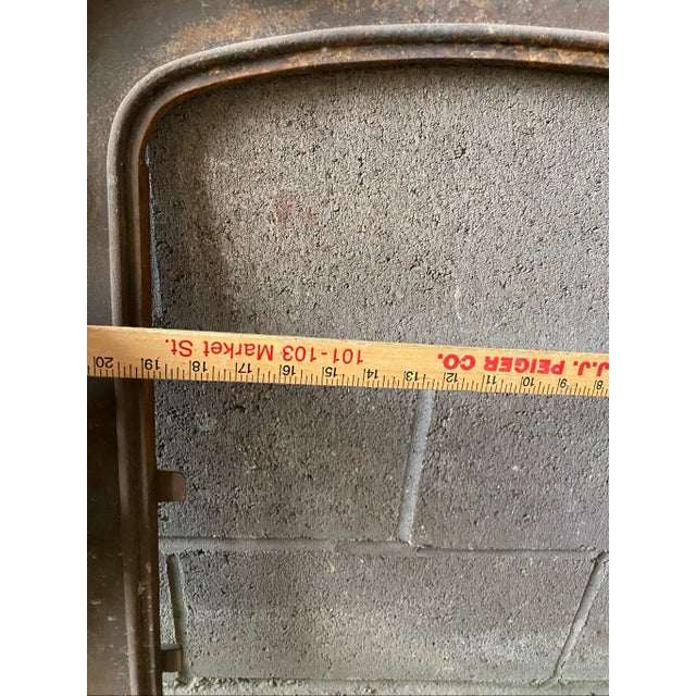 Brown Antique Victorian Edwardian Cast Iron Fireplace Insert Surround For Sale - Image 8 of 10