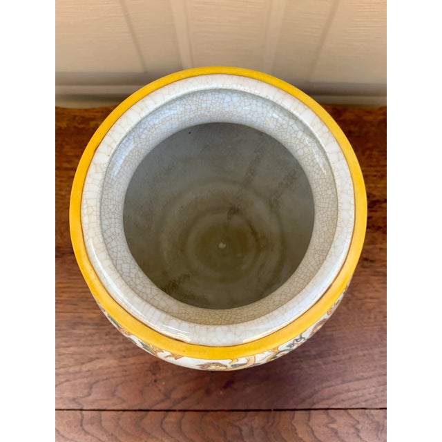 Neoclassical Painted Faience Putti Vase on Paw Feet For Sale - Image 13 of 13