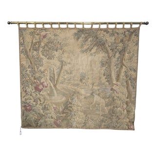 Large Antique French Tapestry, 1920s For Sale