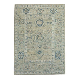 Turkish Oushak Rug 5'1" x 7' #17833 For Sale