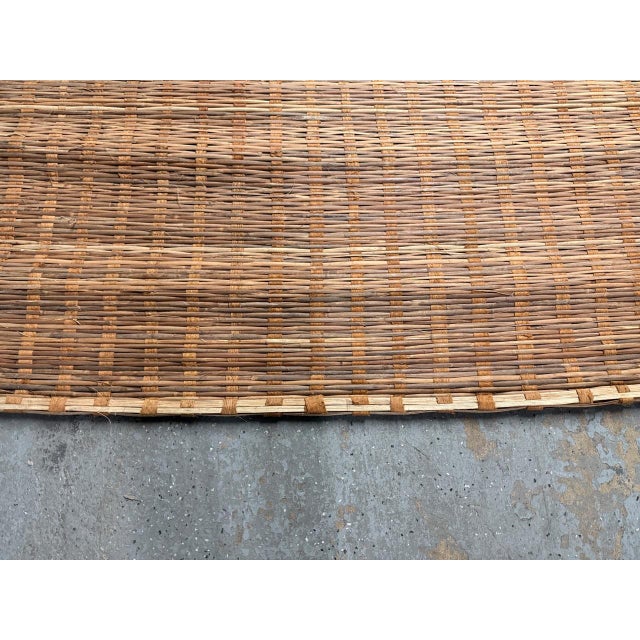Andrianna Shamaris Handwoven and Bamboo Bark Mat For Sale - Image 9 of 18