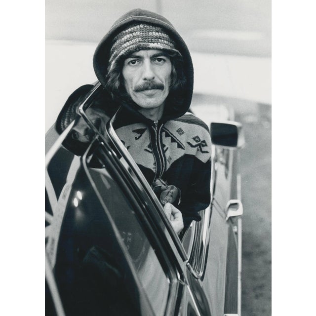 Henry Grossman, George Harrison in Car, Black and White Photograph, 1970s For Sale