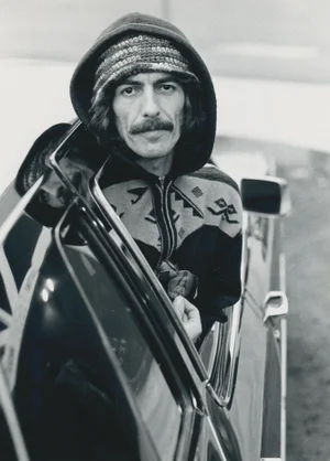 Henry Grossman, George Harrison in Car, Black and White Photograph, 1970s