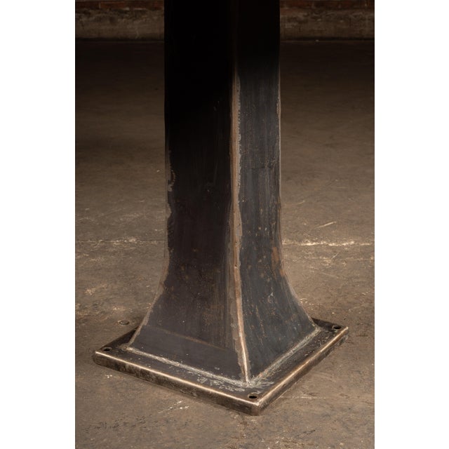 Early 20th Century Industrial Maple-Top Pub Table on Cast-Iron Pedestal For Sale - Image 15 of 15