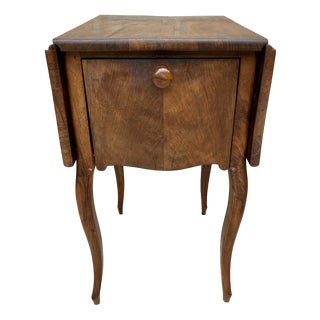 French Walnut Table with Wings, 1900s For Sale