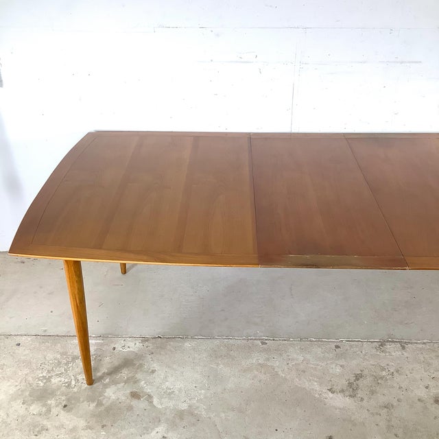 Vintage Tomlinson Mid-Century Extension Dining Table With Two Leaves, Sophisticate Line, 1960s For Sale - Image 11 of 18
