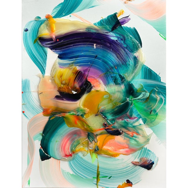 Nikolaos Schizas Contemporary Abstract Mixed Media on Wood "Worries" by Nikolaos Schizas For Sale - Image 4 of 7