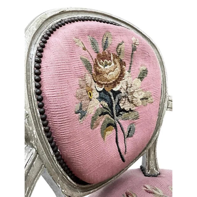 Pink French Louis XVI Childrens Chair, 18th Century For Sale - Image 8 of 11