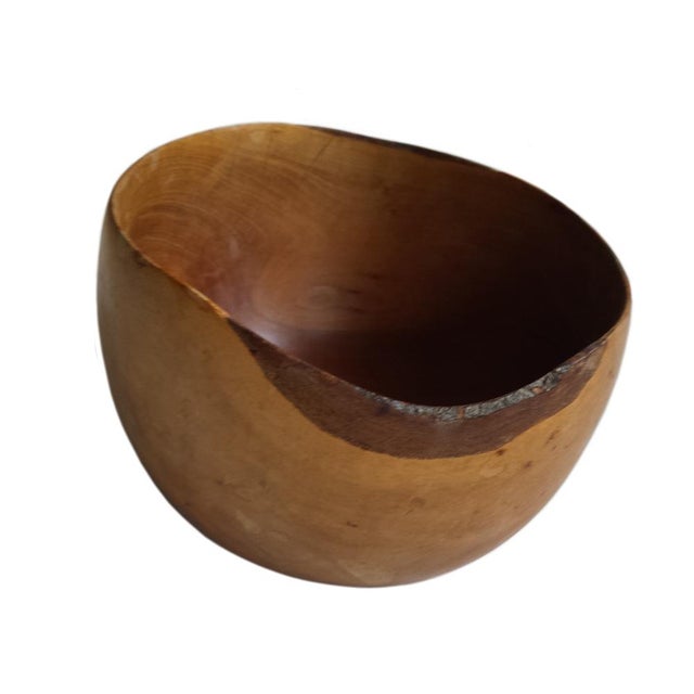 Mid-Century Modern Hand-Turned Teak Bowl For Sale - Image 5 of 7