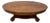 Antique Oval Coffee Table Tiger Oak Center Drawer Shelf Columns Empire Style For Sale