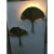 Fan Leaf Motif Gold Metal Wall Sconces by Simoeng, Set of 2 For Sale - Image 11 of 13