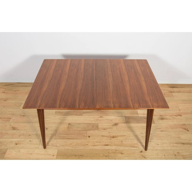Mid-Century Walnut Extendable Dining Table, Denmark, 1960s For Sale - Image 4 of 18