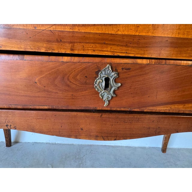 Antique French Louis XV-Style Inlaid Drop-Front Secretary Desk For Sale - Image 11 of 12