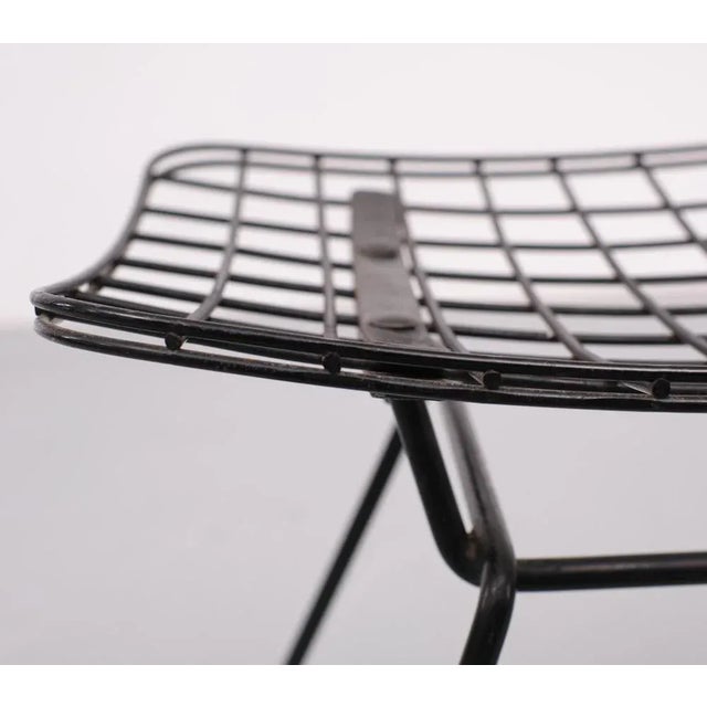 Pastoe Steel Wire Stool by Cees Braakman for Pastoe, 1958 For Sale - Image 4 of 12