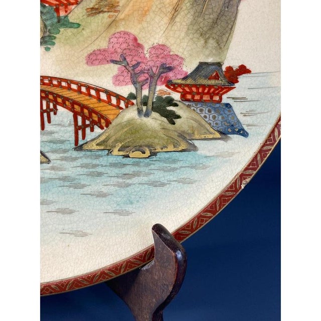 Japanese Meiji Satsuma Plate from Bunpō, 1868-1912 For Sale - Image 5 of 13
