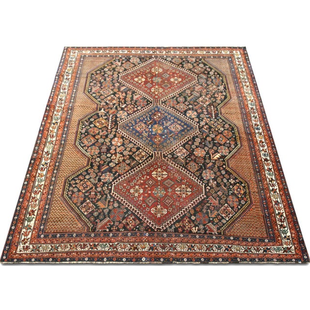 1920s Persian Shiraz Rug For Sale In Los Angeles - Image 6 of 6