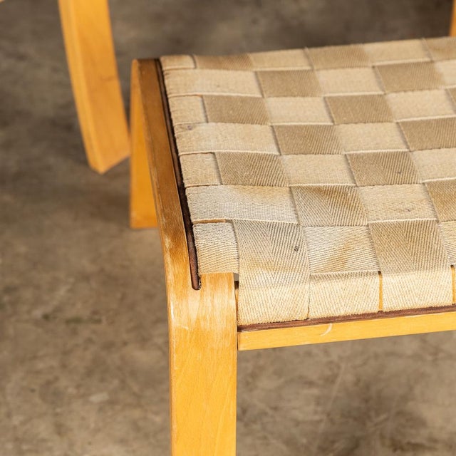 Mid-20thc Danish Beech Framed Chairs & Ottoman by Bruno Mathsson, 1978, Set of 3 For Sale - Image 14 of 18