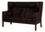 1970-1979 Denmark Deep Espresso Brown Two-Seat Leather Sofa For Sale