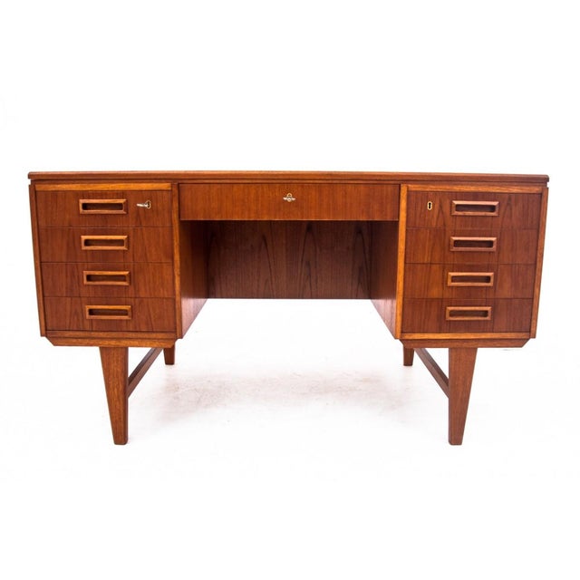 Mid-Century Modern Vintage Danish Teak Desk, 1960s For Sale - Image 3 of 16