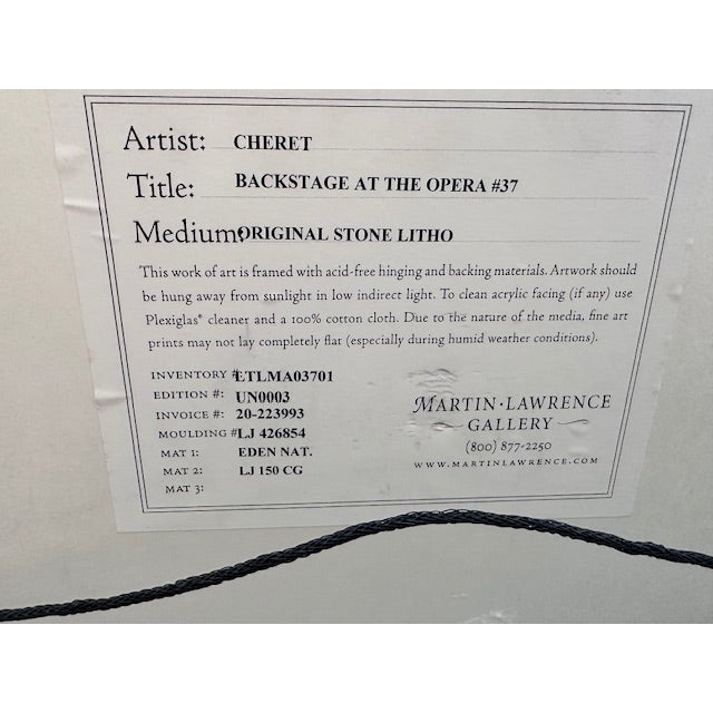 Traditional Backstage at the Opera by Jules Cheret - Original Stone Litho For Sale - Image 3 of 5