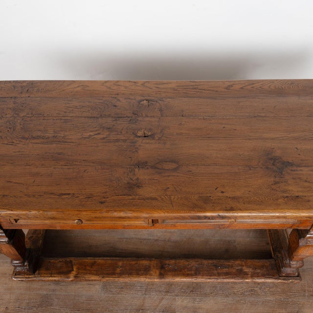 Mid 18th Century 18th Century Baroque Oak Library Table Console, Denmark For Sale - Image 5 of 12