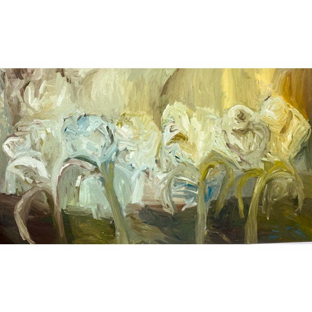 "Monumental Flowers" Original Abstract Large Floral Oil Painting by Francesca Owen For Sale